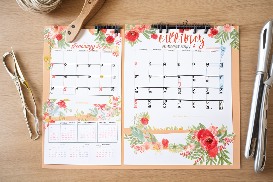 DIY Calendar Crafts: Materials and Techniques for Creating Your Own Custom Calendars